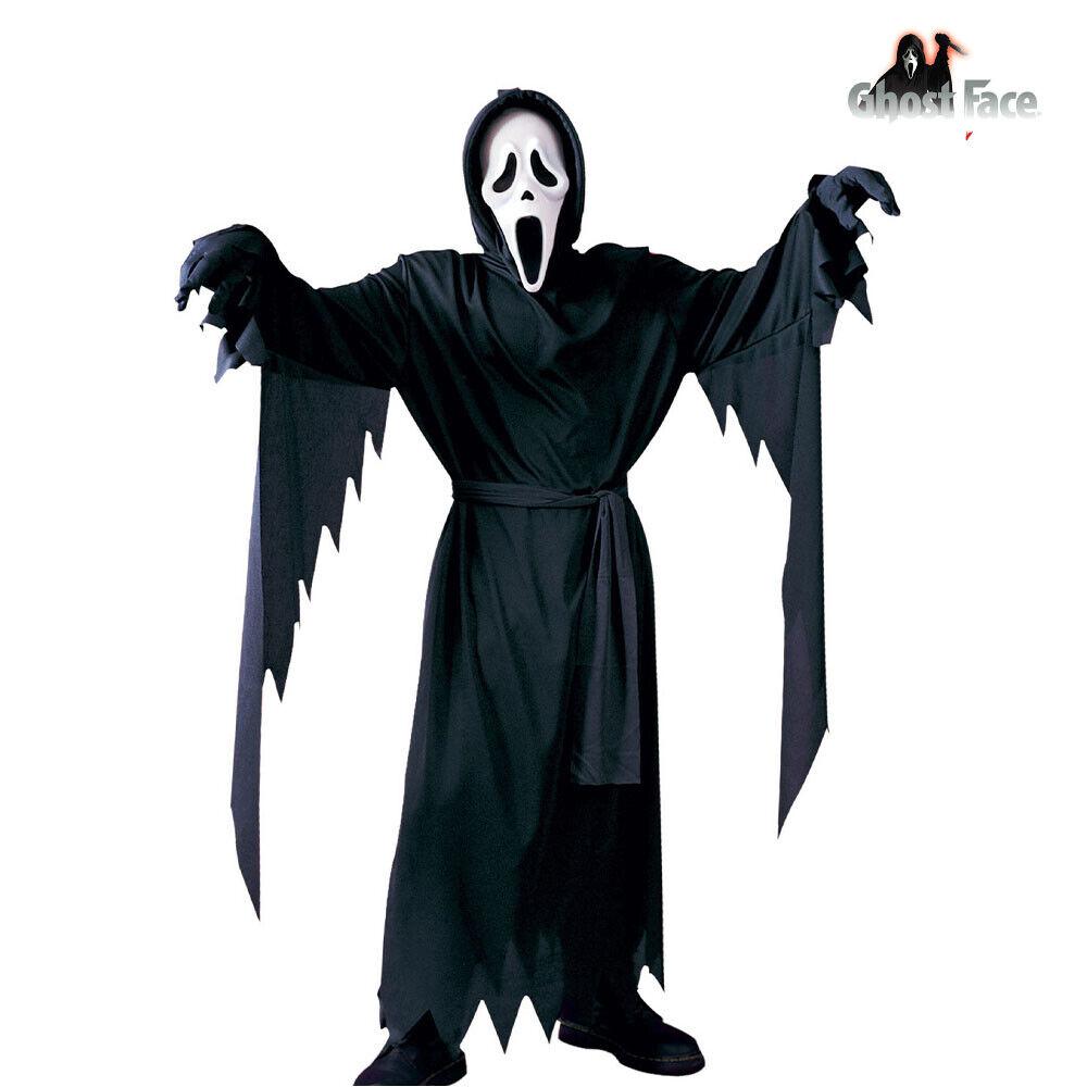 Костюм демона-призрака на Хэллоуин для мужчин и женщин для взрослых, черный крик смерти, демон, мрачный жнец, косплей, одежда с маской, игровые костюмы