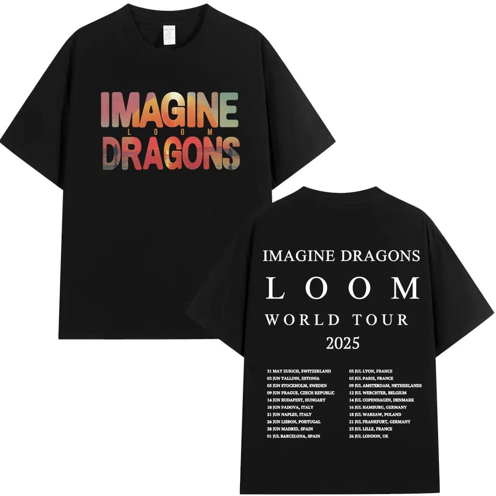 Футболка с музыкальным альбомом Imagine Dragons, рок-группа, модная хип-хоп футболка, мужская, женская, хлопок, комфорт, короткий рукав, футболки, уличная одежда
