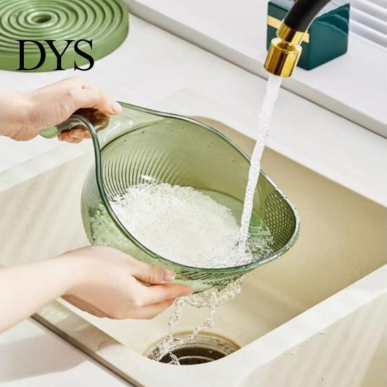 Безопасный контейнер для мытья продуктов, многоцелевая миска для риса, с эргономичной ручкой, корзина-дуршлаг с силиконовой ручкой из ПП, для мытья овощей и фруктов, киноа