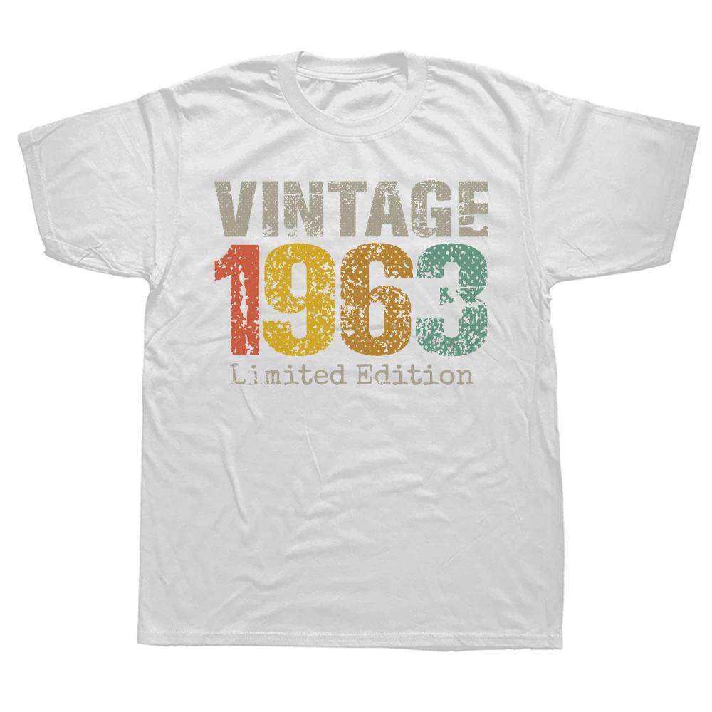 Male Short Sleeve T Shirts O Neck Clothes Unisex TShirts 61 Year Old Gifts Vintage 1963 Limited Edition Birthday Funny Cotton Tees