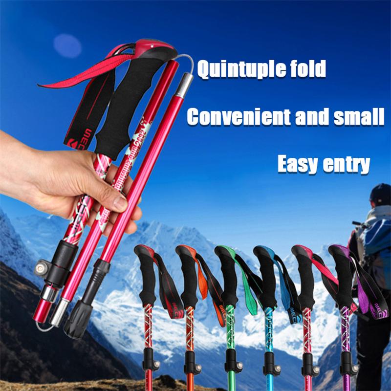 Регулируемая трость для ходьбы, 2 секции, устойчивая, противоскользящая, костыль, для пожилых людей, для альпинизма, пеших прогулок.