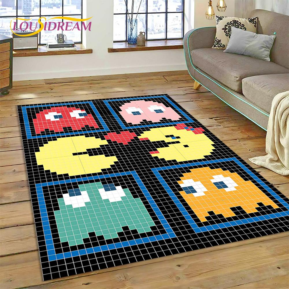 Retro Pacman-n Classics Game Rug Carpet for Living Room Bedroom Home Decor,Floor Mat Non-slip Decoration for Sofa Doormat Kids