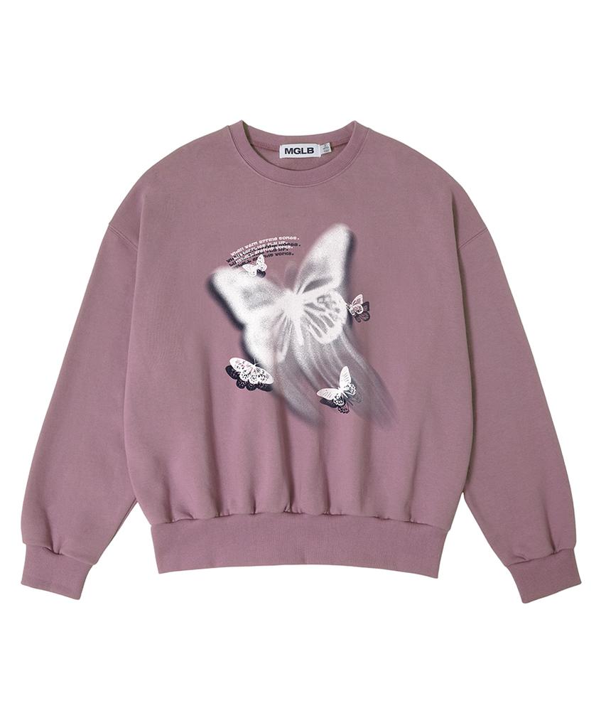 MATCHGLOBE Butterfly Sweatshirt (Dark Pink)