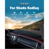 Для Skoda Kodiaq 2016 2017 2018 2019 2020 2021 2022 Автомобильный солнцезащитный коврик на панель приборов, противобликовая подкладка, теплоизоляция, нескользящий чехол