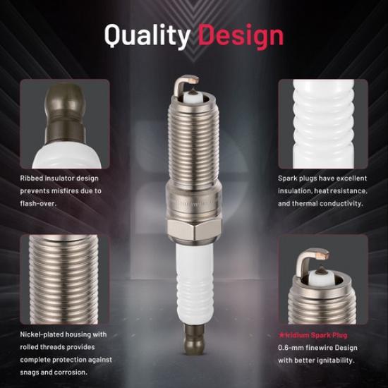 6720 Комплект из 4 иридиевых свечей зажигания для 2001-2007 Dodge Caravan 3.3L V6