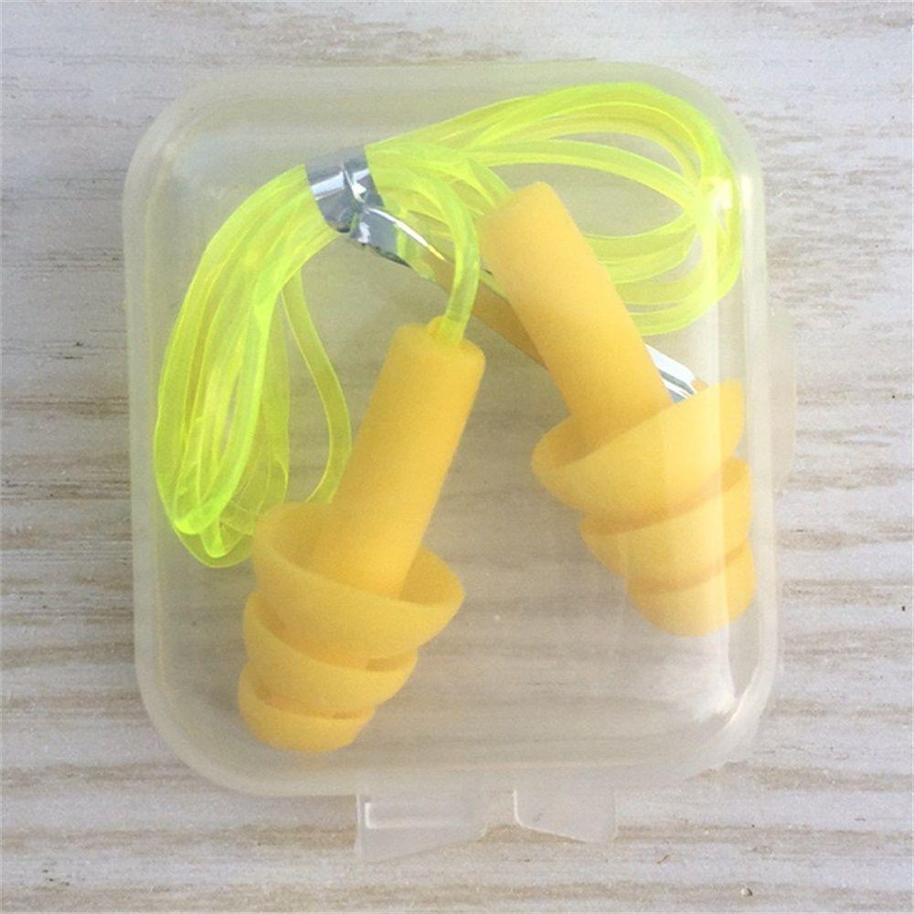 Comfort Soft Silicone Rope Hearing Protection Noise Reduction Swimming Ears Protector Ear Plugs