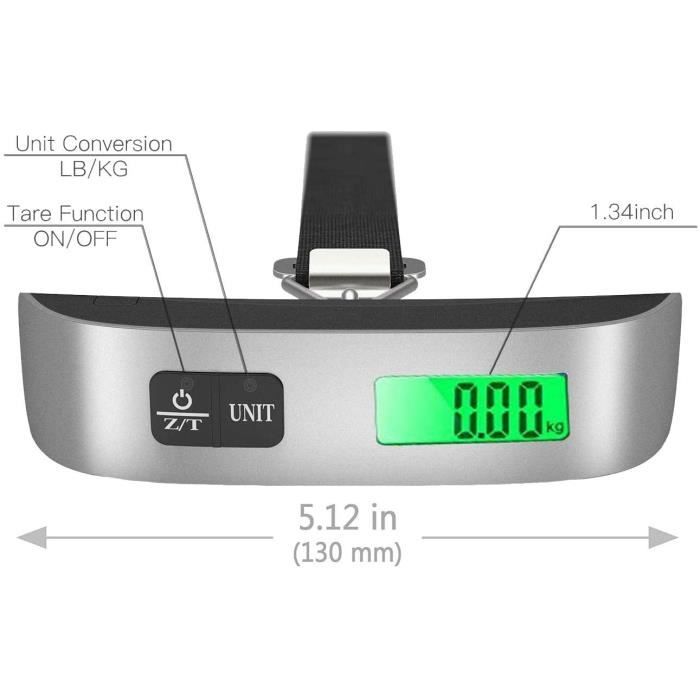 Весы для багажа Электронные весы для багажа Весы для дорожного чемодана Портативные цифровые весы с легко читаемым ЖК-дисплеем Ma 142819