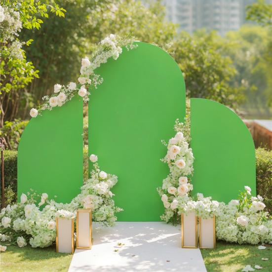 3 шт./компл. Чехол для свадебной арки Двусторонний эластичный спандекс Приталенный чехол для подставки-фона для арки Ткань для чехла для арки с круглым верхом Детский