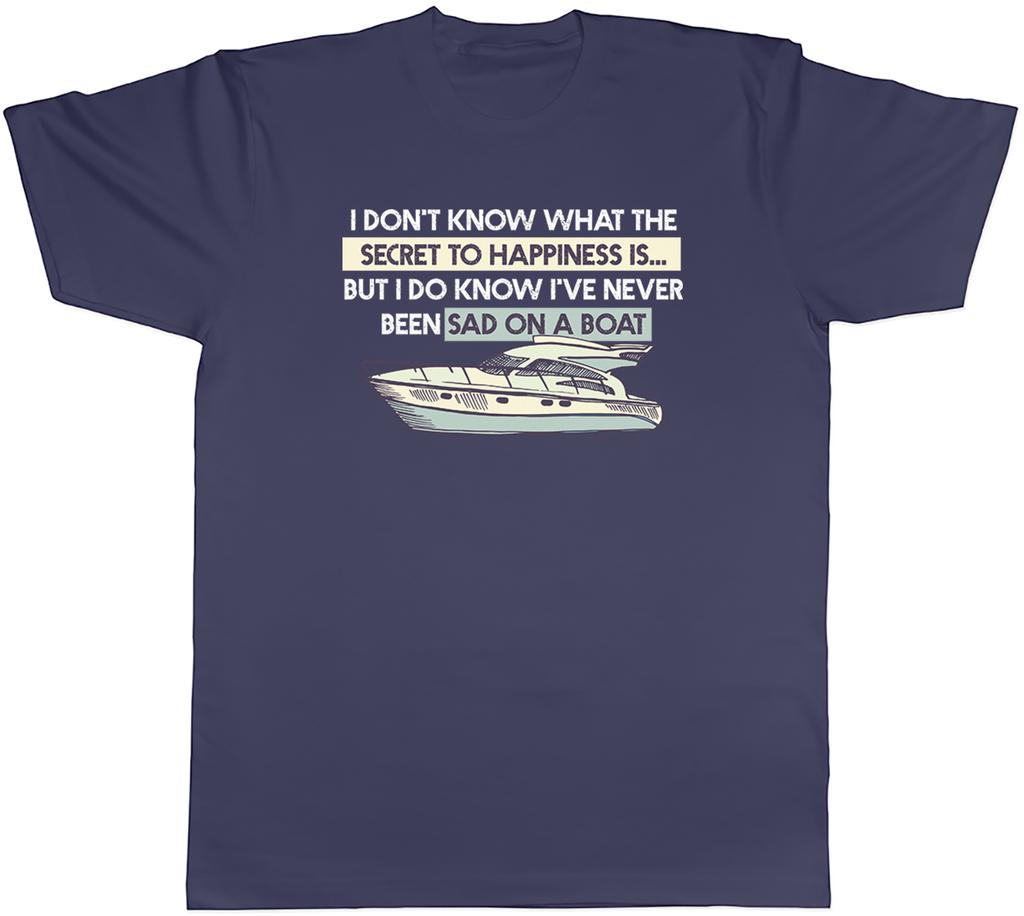 Love Boats Mens TShirt Ive Never been Sad on a Boat Funny Tee Gift