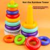 Stacking Music Children's Educational Rainbow Tower Ring 0-1 Year Old Infant Early Education Six Seven Eight Nine Months 10 Baby Toys