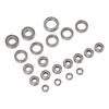 Комплект подшипников для радиоуправляемой машины, 21 шт., нержавеющая сталь, высокая точность вращения, полный комплект герметичных подшипников ступиц колес для радиоуправляемой машины