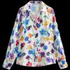 Fashion Style 2024 Spring New Women's Clothing Temperament Wild Florals Print Satin Shirt 2603121 330