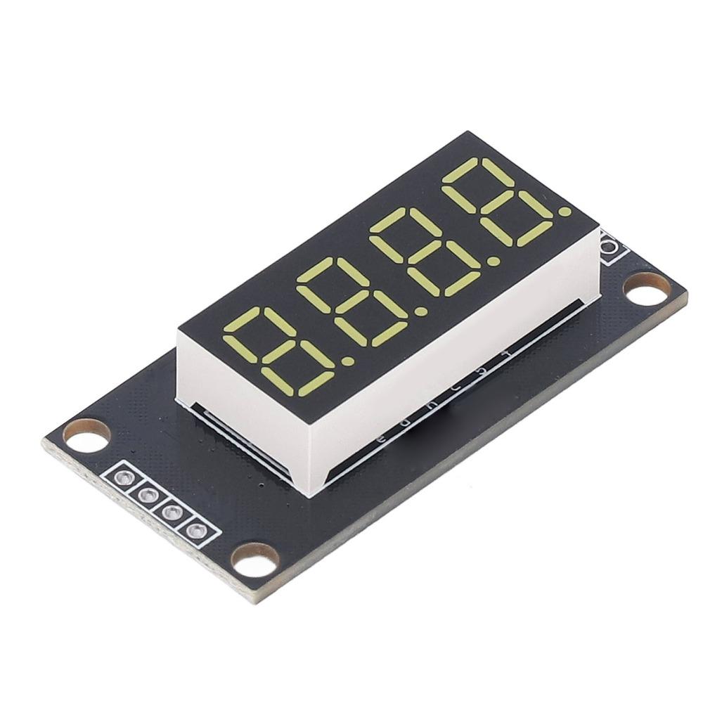 4 Set 0.36 Inch Digital Tube Display Module 4 Digit 7 Segment with Pin Header LED Segment Display TM1637 Drive Chip