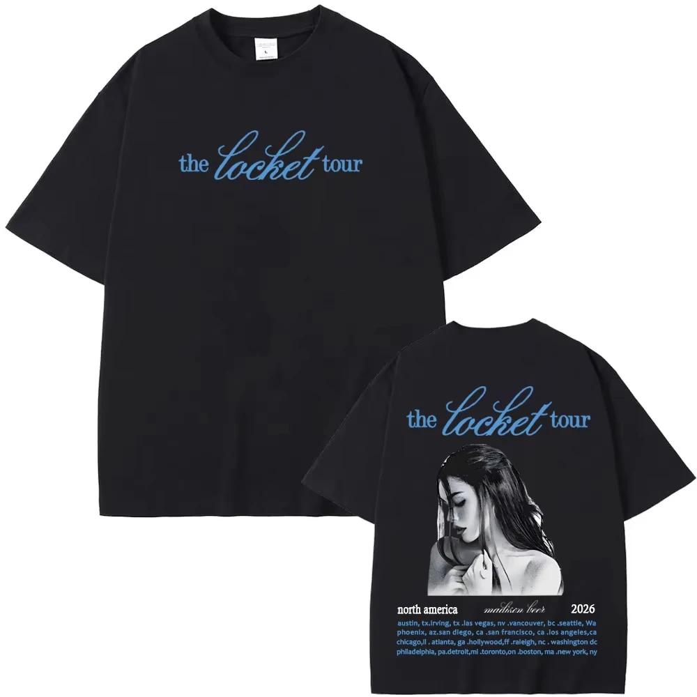 Футболка Madison Beer Locket Tour Даты Североамериканского тура Мерч с концерта Madison Beer Хлопок Высококачественная футболка