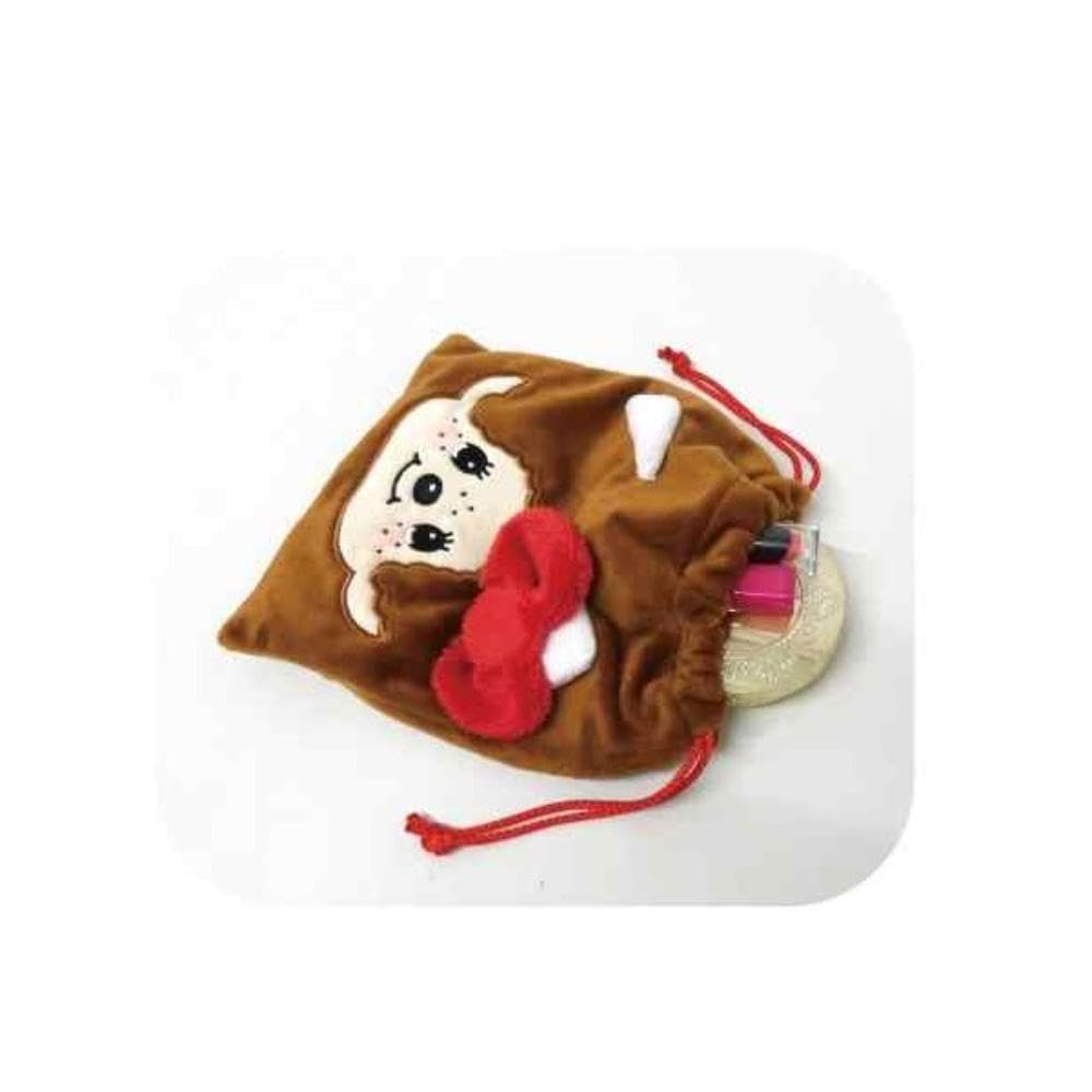 K-Company Monchhichi x Hello Kitty Face Drawstring MKT-FKC H20.5 x W18 x D3cm