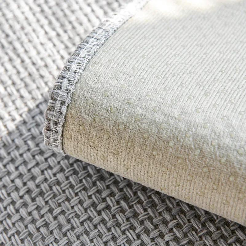 1PC Nordic Cotton Linen Sofa Cover Solid Color Non-slip Sofa Cushion All Seasons Universal L Couch Slipcover for Living Room