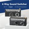 with Volume Control Knob 6 Way Sound Switcher Stereo Audio Switcher  for Speaker Subwoofer