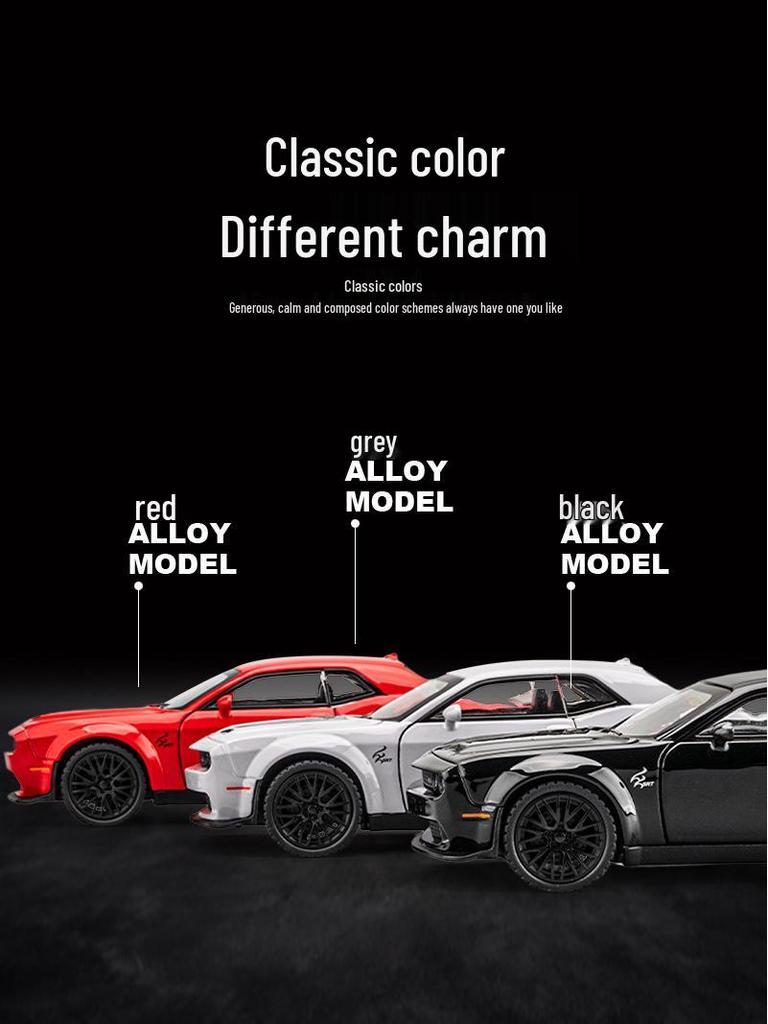 1:Литой автомобиль 32 Alloy Hellcat GTR с звуковыми и световыми эффектами