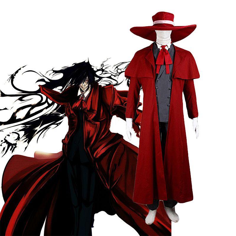 Комплект костюма для косплея Алукарда из Hellsing Ultimate из высококачественных материалов для вечеринок на Хэллоуин и Рождество
