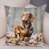 Mini Dachshund Cushion Cover Decor Pet Animal Pillowcase Sofa Home Children's Room Pillowcase