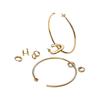 Pandora V-shaped design 14k gold plated earrings women's gold 263290C00