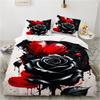3D Floral Bedding Set Duvet/Quilt/Comforter Cover Sets Flower Bed Linen Red Rose Design Custom King Queen Full Size 260x240