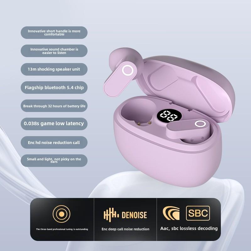 Новая беспроводная Bluetooth-гарнитура S619 — это по-настоящему беспроводные внутриканальные наушники с шумоподавлением для девушек, обеспечивающие сверхдолгую службу и высокое качество звука.