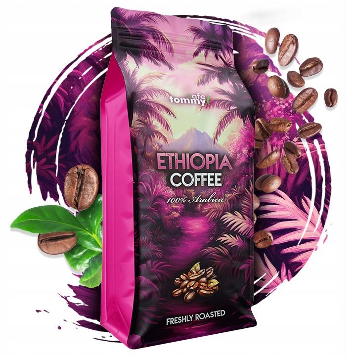 Kawa ziarnista etiopia 1kg 100% arabica świeżo palona tommy cafe