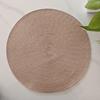 Round Woven PP Placemats Heat Resistant & Oil Proof Simple Solid Color Table Mats for Dining Kitchen Table Modern Home