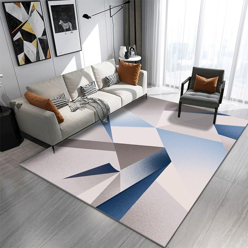 Europe Style Geometry Stripe Carpet Living Room Sofa Bedroom Bedside Study Kitchen Entrance Door Rug Non-slip Modern Decor Mat