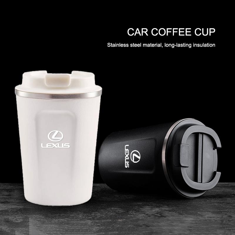 HFHT9 Car 380ML Cafe Coffee Cup Stainless Steel Thermos Mug For Lexus F SPORT ES RX NX LS UX LM LX GX LC RZ IS CT GS RC HS SC TX LBX