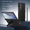 Чехол для Samsung Galaxy Galaxy Z Fold 7 6 5 4 3 с держателем для S Pen и стилусом, Невидимая подставка, Встроенная защитная пленка для экрана, Защитные бамперы для телефона