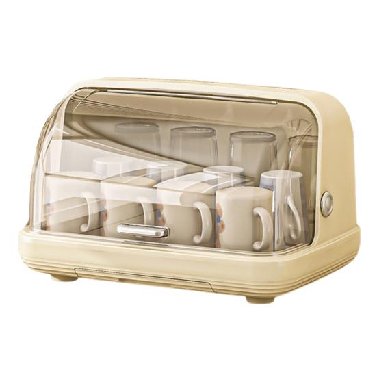 Baby Bottle Drying Rack with Cover 360-Degree Sealing Kitchen Cabinet Organizer Bottle