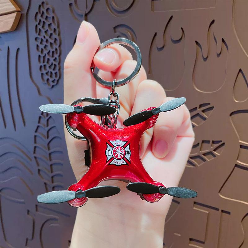 Mini Drone Keychain Creative Cartoon Aircraft Pendant Bag Charm Backpack Hanger Unique Tech Gift for Kids Teens