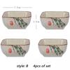 4pcs Japanese Ceramic Square Sauce Dish Set Vintage Soy Sauce Seasoning Household Dip Dish  Sushi Sauce Snack Dish Tableware