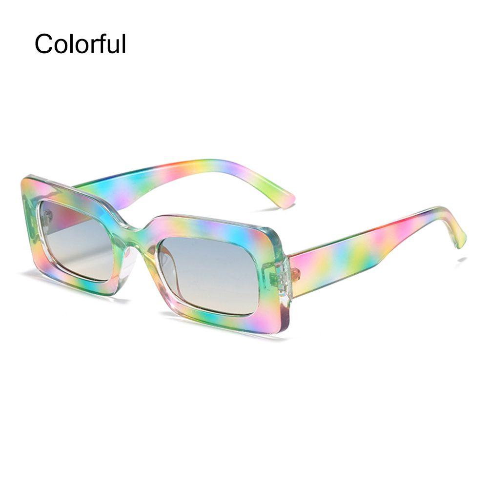 Women'S Sunglasses Fashion Vintage Rectangle Purple Pink Square Sun Glasses Girls Colorful Sun Glasses Ladies Uv400 Eyewear