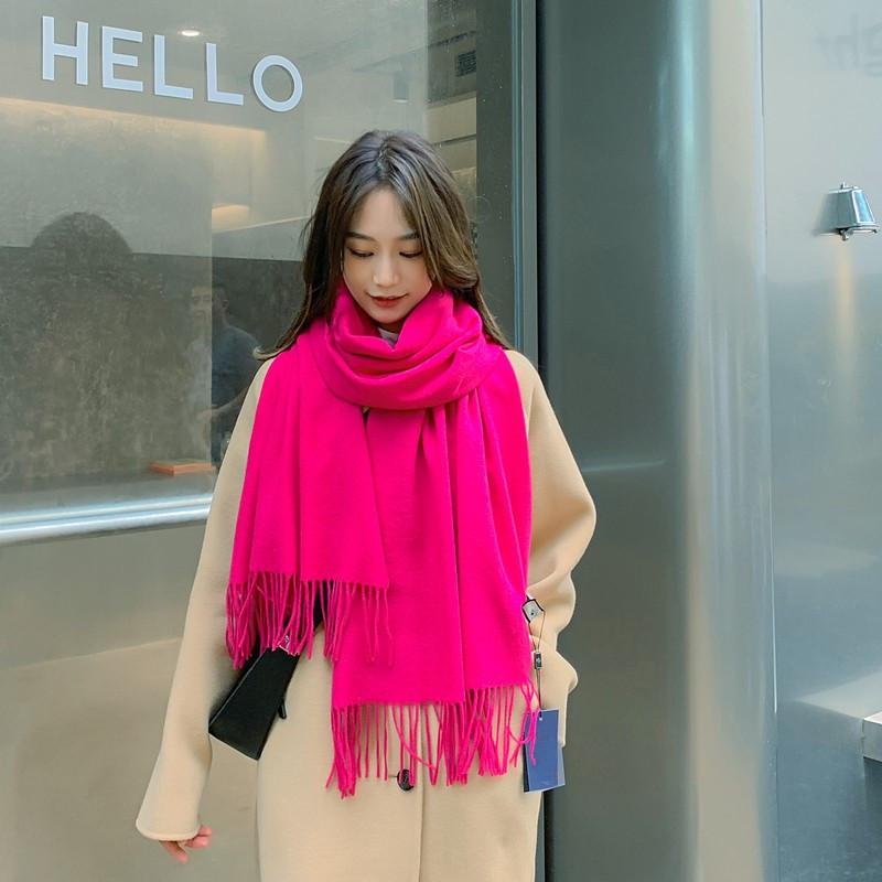 Женский шарф-шаль из кашемировой шерсти премиум-класса белого цвета - Коллекция Зима 2025