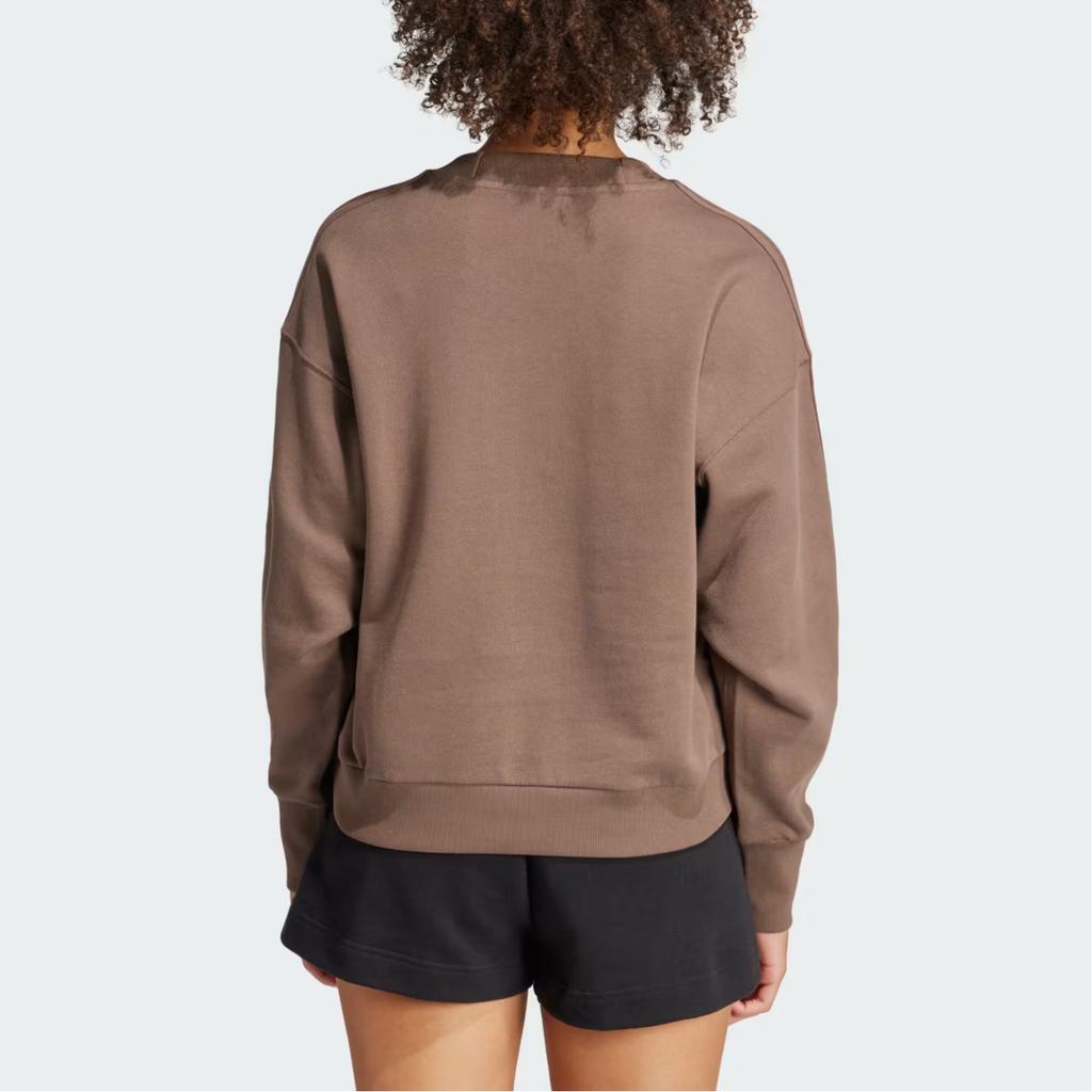 Adidas Повседневный круглый вырез с длинным рукавом пуловер свитшот женский свитшот Rock-Layer-Deep-Earth-Brown JI9101