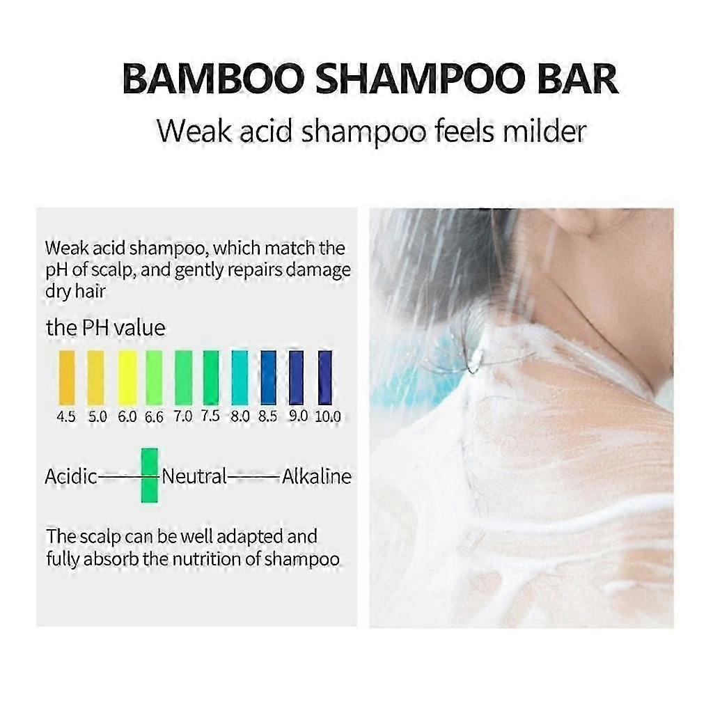 Bamboo Charcoal Hair Darkening Shampoo Bar Soap Hair Shampoo Bar Cleansing