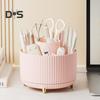 Makeup Brush Holder Large Capacity Multiple Compartments Multi-angle Rotating Countertop Cosmetic Organizer