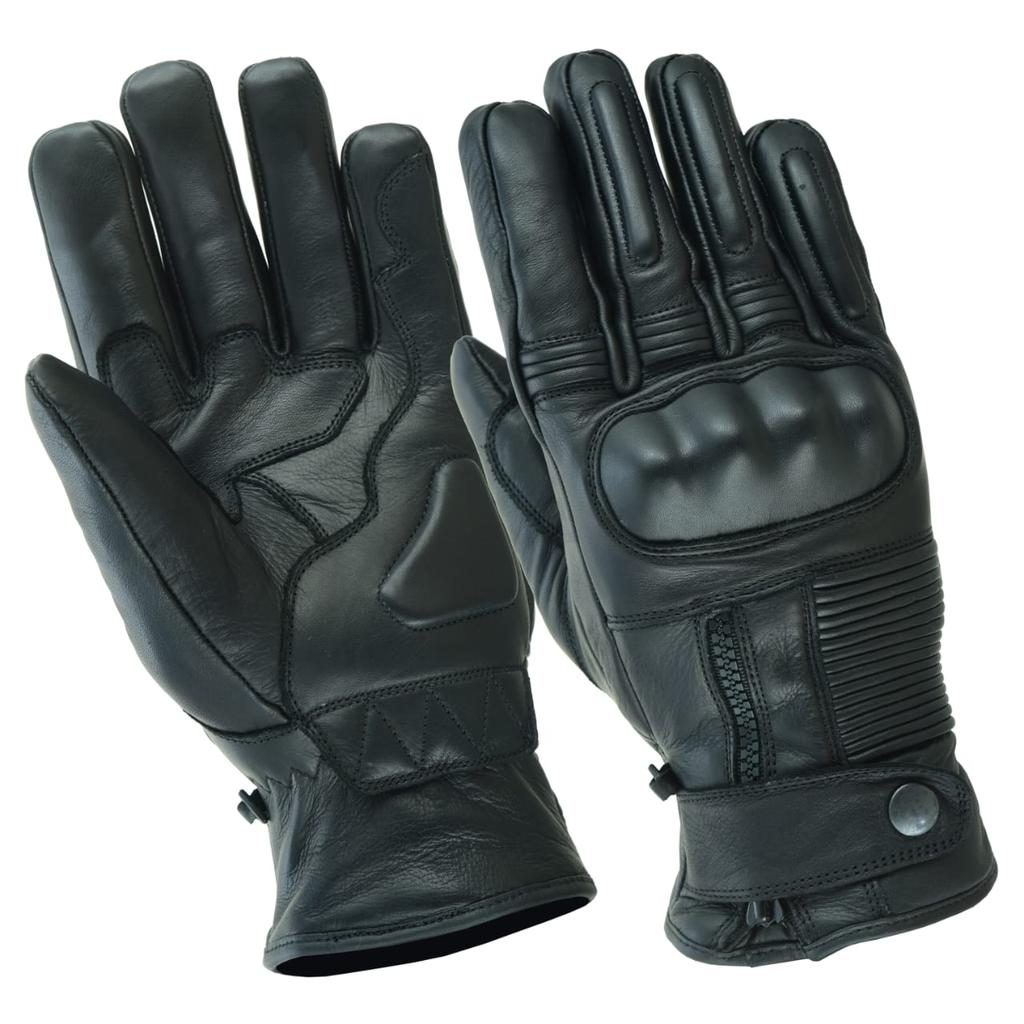 GearX Sniper Leather Motorbike Gloves Thermal Waterproof Winter Protection