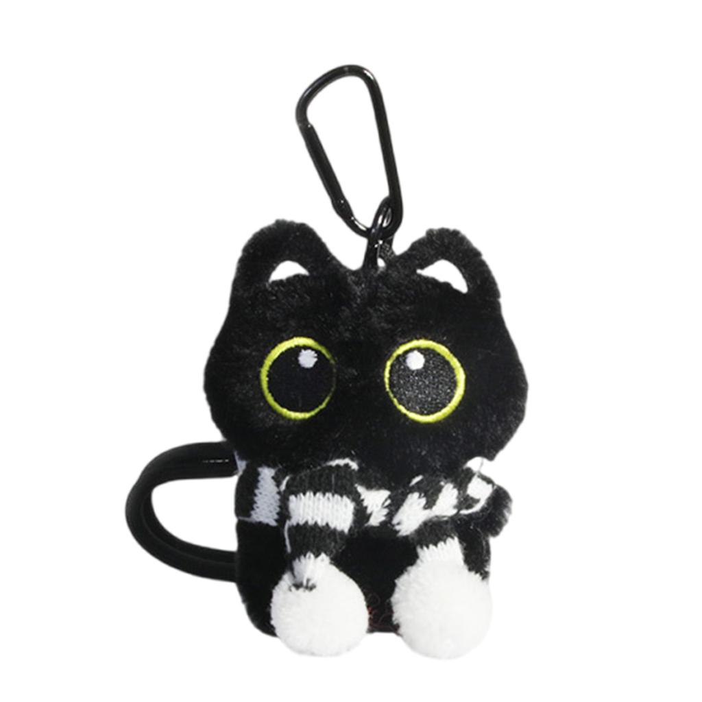 Милый плюшевый брелок в виде черного кота, очаровательный кошелек для монет в виде животного, уникальная подвеска для женщин и студентов
