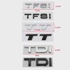 3D ABS Black TFSI Logo TDI TT Car Trunk Emblem Badge For A3 A4 A5 A6 A7 A8 Q2 Q3 Q5 Q7 Q8 TFSI TDI Sticker Accessories