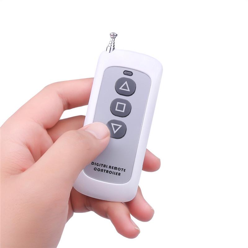 Remote Control Switch: DC12V/24V/48V with 3-Button Controller for Motor Forward/Reverse and Barrier Gate Up/Down/Stop.
