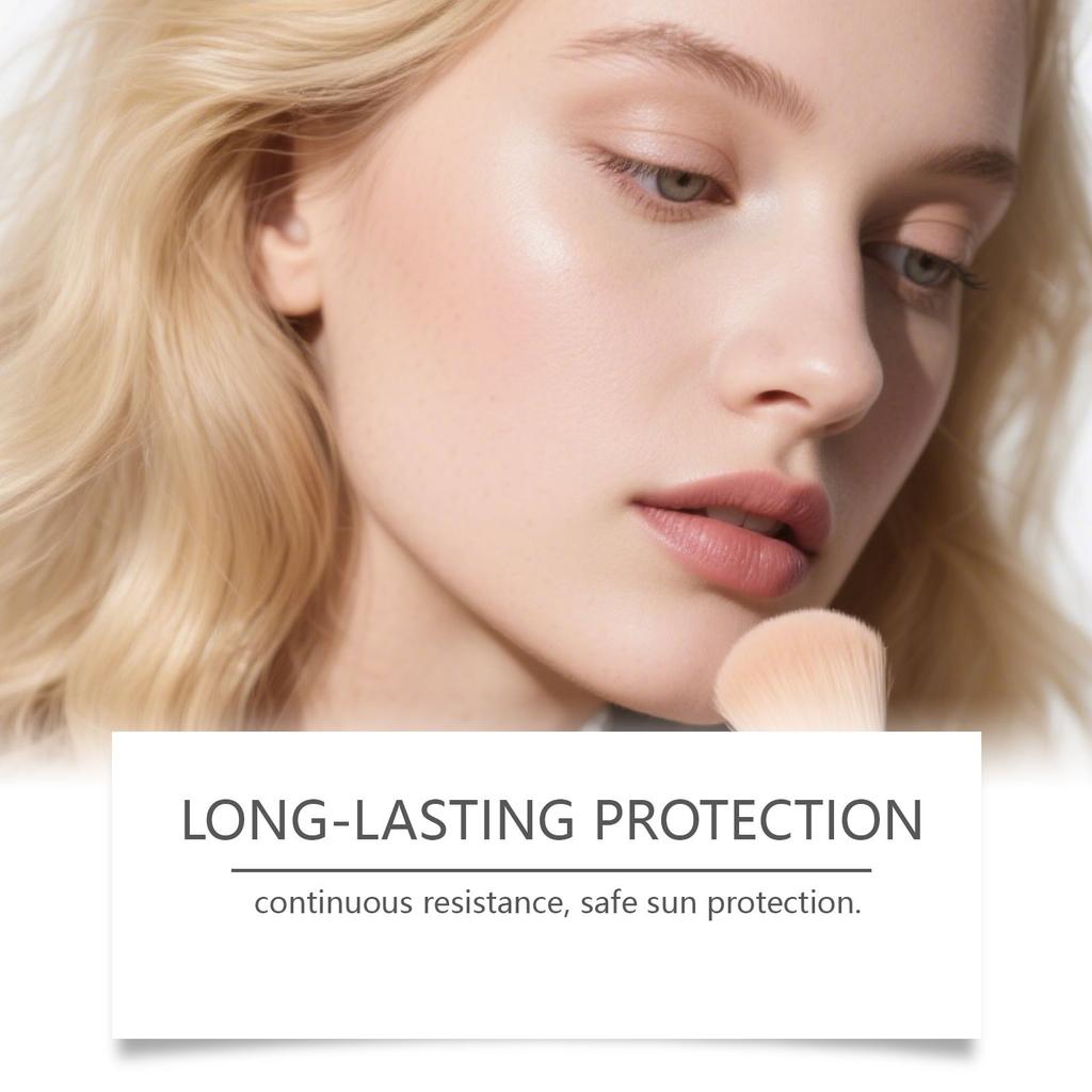 Солнцезащитная фиксирующая пудра, кисть для макияжа лица, подходит для всех тонов кожи, легкая фиксирующая пудра
