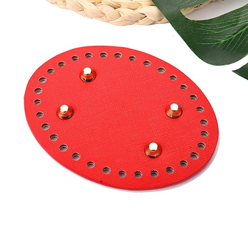 1 шт., аксессуары, овальная сумка из искусственной кожи, нижняя часть, 4 заклепки, замена для вязаной сумки крючком