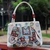 WTEMPO Women's Casual Ethnic Style Embroidered Handbags Colorful Canvas Bag Middle-aged Women's Casual Handbags