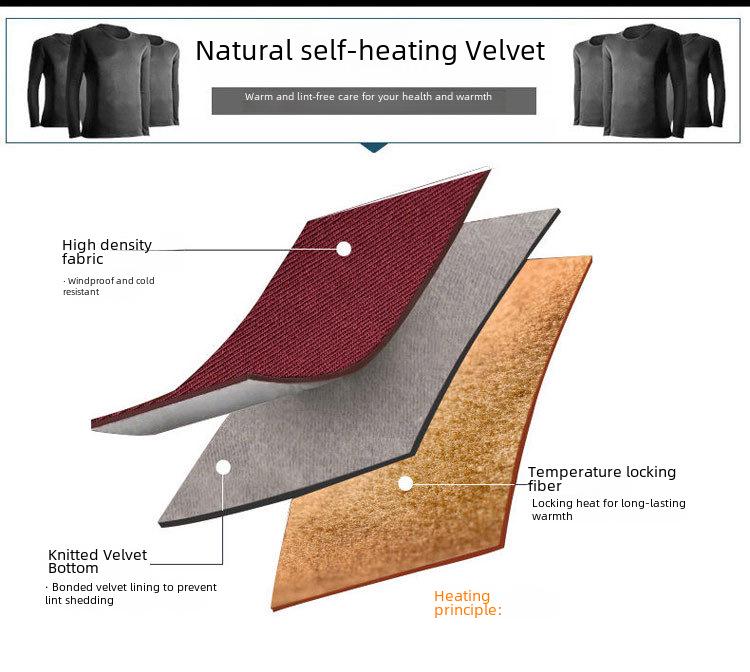 Men's Winter Thermal Velvet Top - Outdoor Wear, Bottoming Shirt, Plus Size, Youth Style