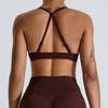 New Chest Pleated Sexy Yoga Bra For Women, Seamless Back Sports Bra, Quick Drying Running And Fitness Suit