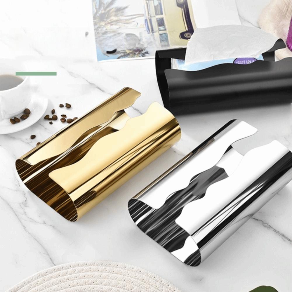 Nordic Style Stainless Steel Tissue Box Minimalist Paper Towel Case Paper Dispenser Coffee Table